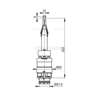 Сливной механизм AlcaPlast для сниженной системы инсталляции A06-850
